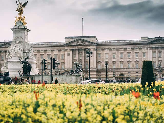 Buckingham palace i London.