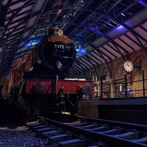 Hogwarts express på Harry Potter museet.