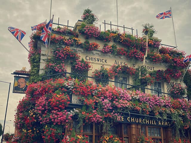 The Churchill arms i Kensington och Chelsea.