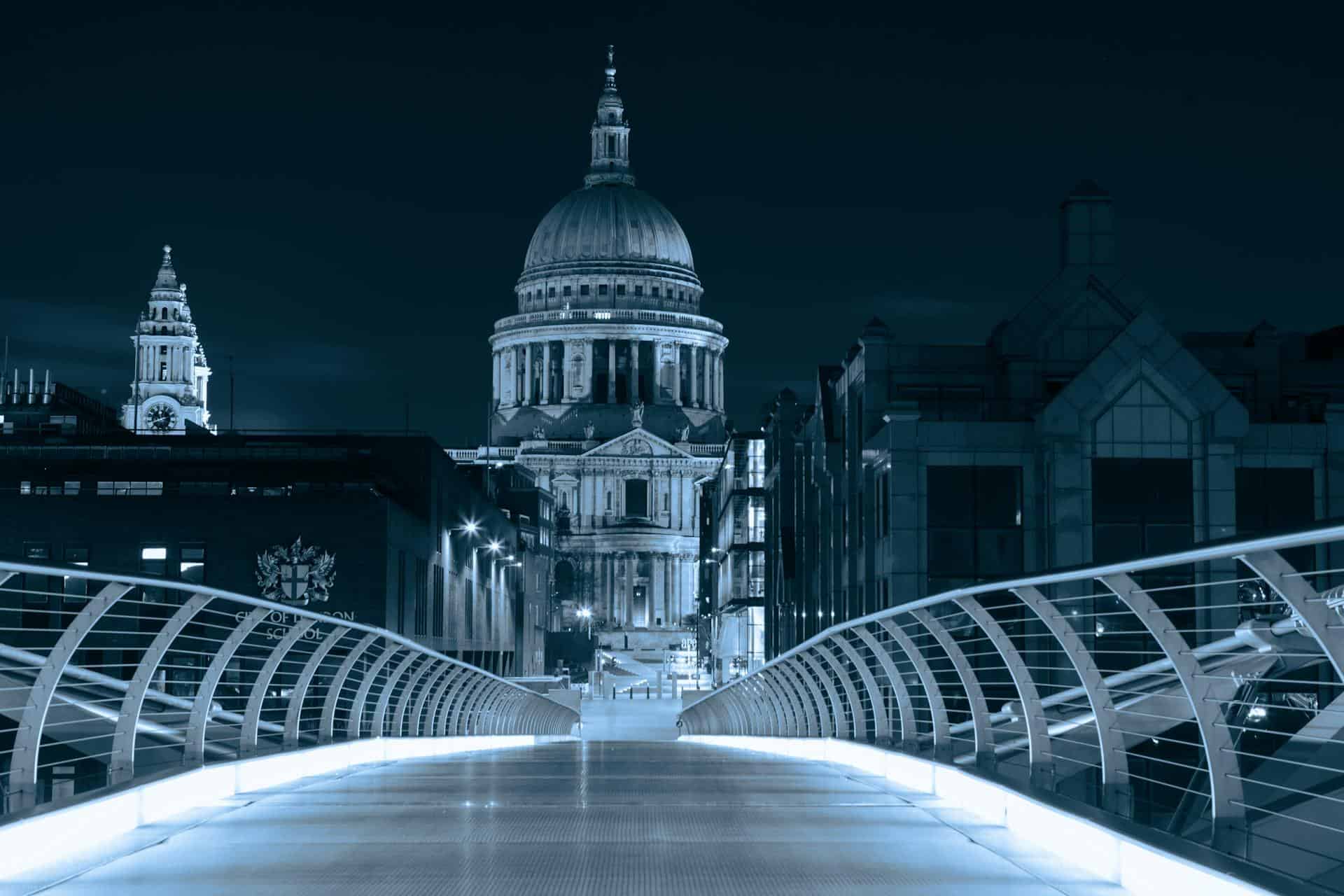 Millenium bridge huvudbild Millenium bridge och St. Pauls katedral