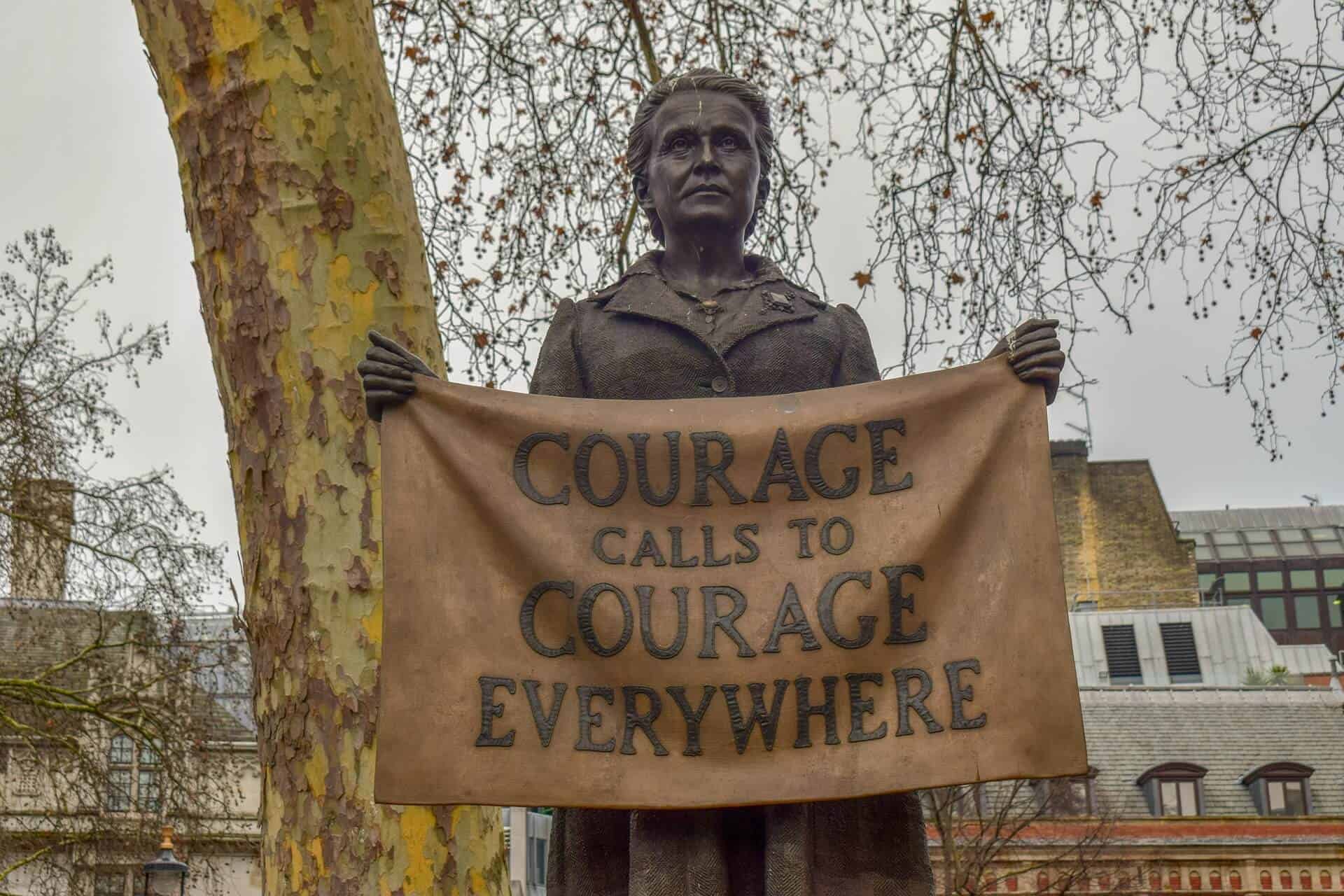Millicent Fawcett I Lewisham finns en väggmålning föreställande denna kvinna, Millicent Fawcett.